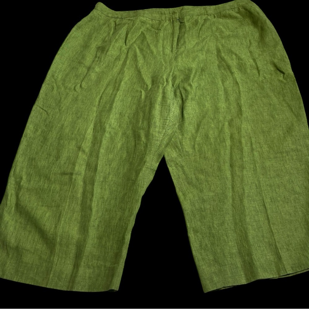 Style & Co 2pc Linen Pant Suit Set Green Blazer Pants 24W Plus - Picture 6 of 14